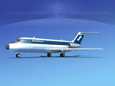 Douglas DC-9-15 Southern 2 3D model