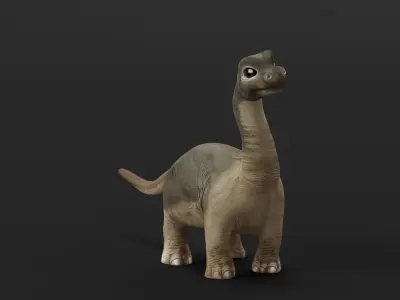 Brachiosaurus Baby Dinosaur Low-poly 3D model