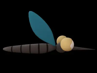 Asset - Cartoons - Animal - Insect - Mosquito - Rig 3D model