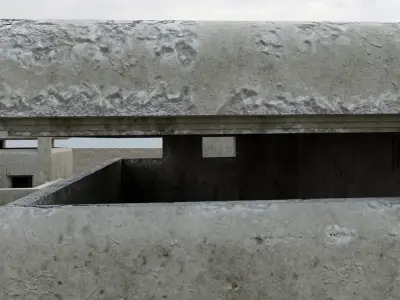 War Bunkers Low-poly 3D model