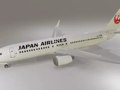 Japan Airlines Boeing 737 800 3D model Low-poly 3D model