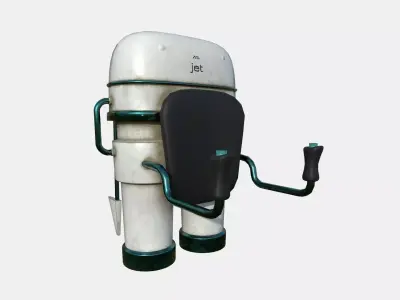 Jetpack C06 White Dirt - SciFi Character Design Low-poly 3D model