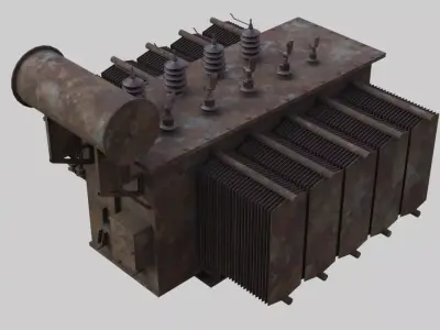 Electrical Transformer 2C Low-poly 3D model