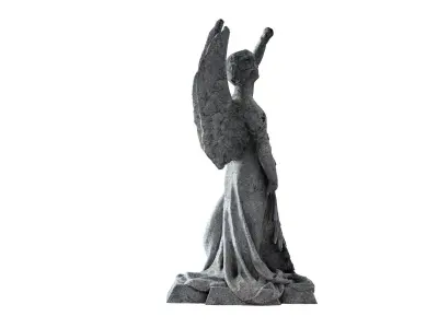 Funeral Sculpture Monument Angel Low-poly 3D model
