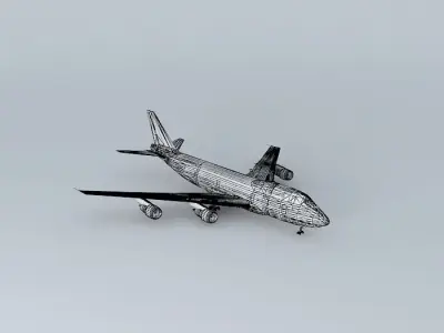 Template Boeing 747 200B PW Free 3D model