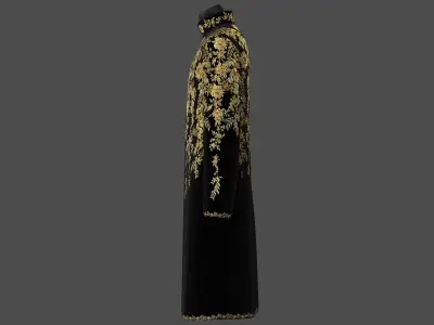 Elegant Long Coat 3D model