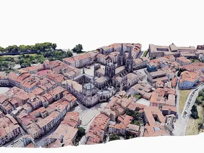 Cathedral of Burgos Low-poly 3D model