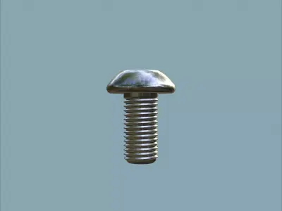 Steel Stained M8 Bolt Allen Dome 3D model