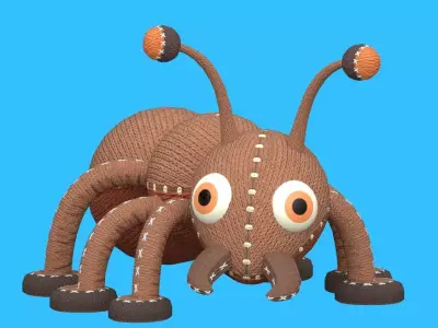 Woven Ant with Textures Low-poly 3D model