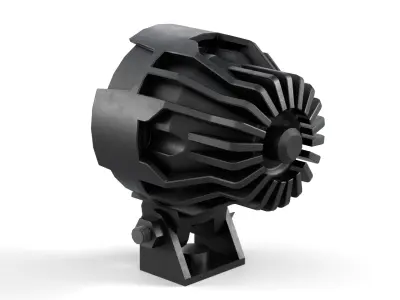 Motorcycle and Car Auxiliary Light Low-poly 3D model