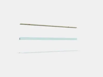 SKYTTA Rail for sliding door frame 1 Low-poly 3D model