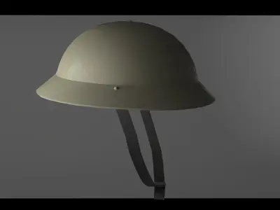 British helmet MKII MK2 ww2 Low-poly 3D model