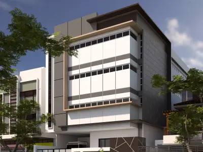 BRIXTON COMMERCIAL Low-poly 3D model