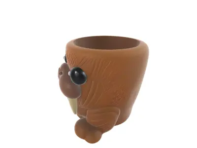 Cute Walrus Mug Adorable Animal Coffee Cup 3D print model