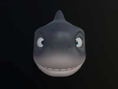 Asset - Cartoons - Animal - Shark Low-poly 3D model
