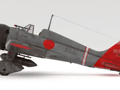  Mitsubishi A5M Fighter 3D model
