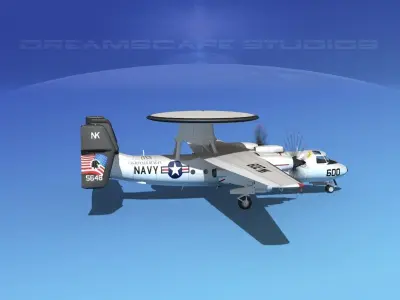 Grumman E-2C Hawkeye V01 3D model