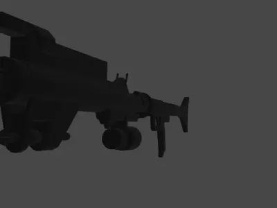 Animated DC-15A Blaster Rifle With Grapple Cable 3D model