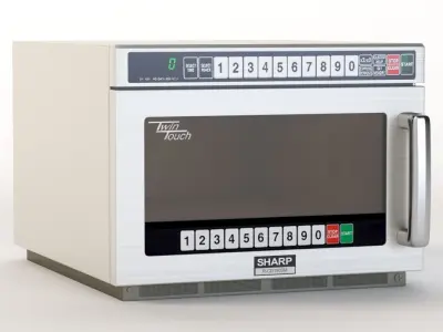 Sharp Twintouch Commercial Microwave With Dual Touch Pads 3D model