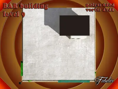 BAR level Low-poly 3D model