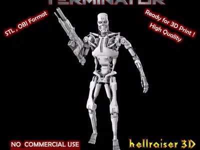 Terminator T-800 Endoskeleton Pose 1 3D print model purchase