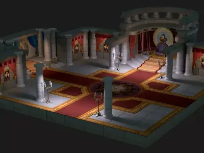 cartoon palace 3D model