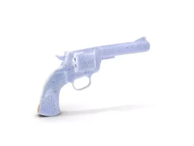 Matte Steel Revolver model pack Low-poly 3D model