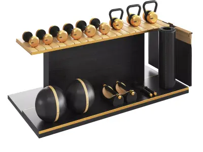 PENT luxury fitness equipment part 2 Black 3D model