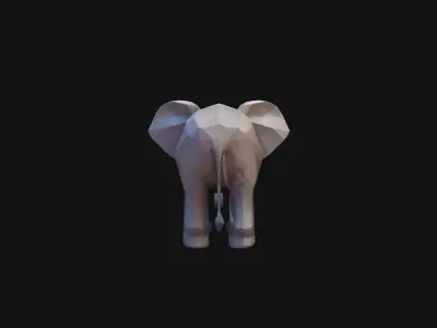  Elephant Largest Land Mamma 3d Render 3D model