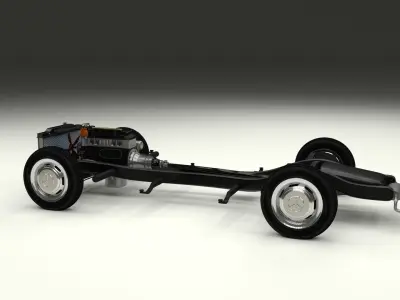 Mercedes Benz 190SL Full Chassis 3D model