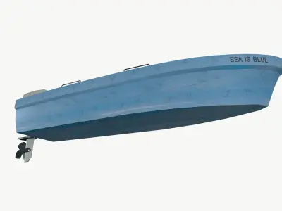 Wooden Boat 3D model