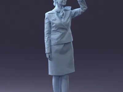 000135 Professional Flight Attendant 0614 3D model