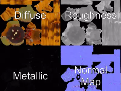 Spotted Spider Texture model pack Low-poly 3D model