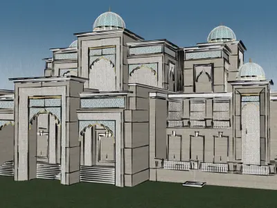 Traditional Haveli Exterior 3D model