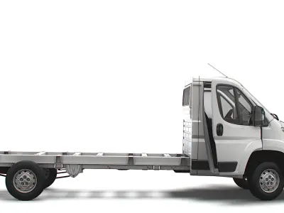 Peugeot Boxer Chassis Truck SCab 4300WB HQInterior 2023 3D model