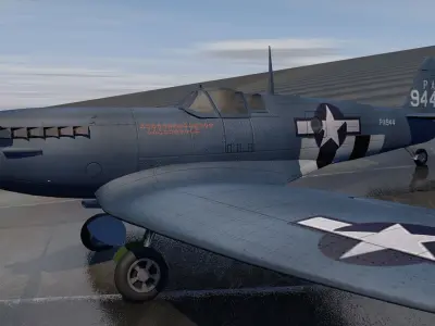 Supermarine Spitfire PRU Mk-11 - USAF 3D model