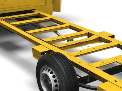 MAN TGE Flat frame chassis HQ Interior 2023 3D model