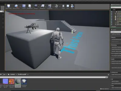 Gun Machine M249 Low-poly 3D model