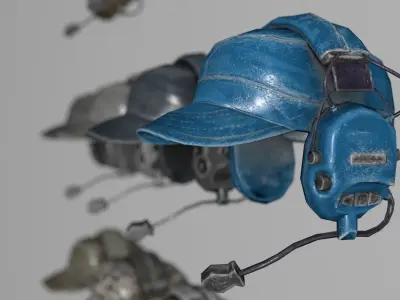 military helmet Low-poly 3D model