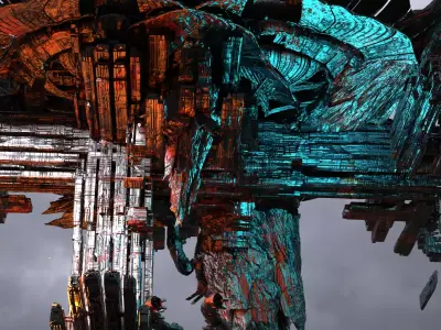 Golden Eclipse sovran mushroom tower 1 3D model