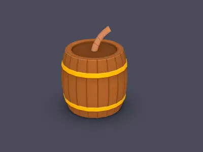 Prop20 Barrel Bomb Low-poly 3D model