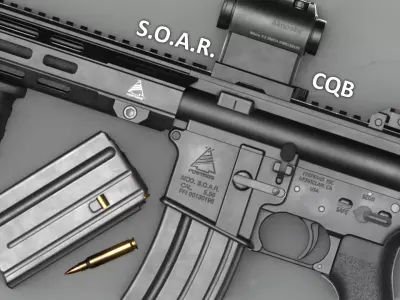 FERFRANS SOAR CQB MLOK - AR-15 Pack - Game Asset Low-poly 3D model