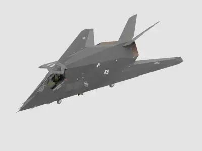 Rigged MA F-117 Aircraft 3D model