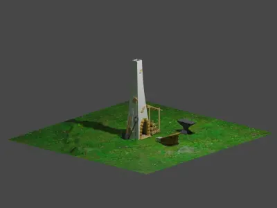 Blacsmiths Outdoor Workstation Free 3D model