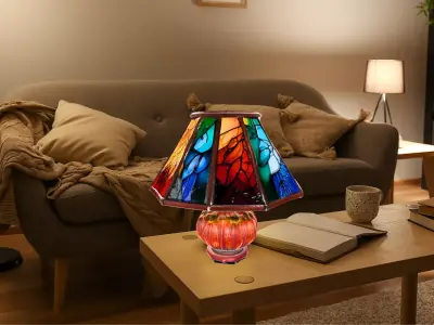 Nostalgic Tiffany Lamp High Poly 3D model