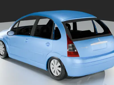 Citroen C3 2010 HQ INTERIOR 3D model