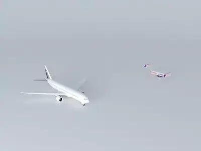 Template - Boeing 777-200LR Free 3D model