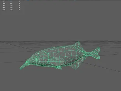 Elephantfish Low-poly 3D model