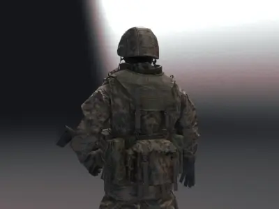 Soldier Gas Mask 3D model