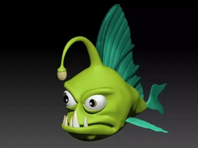 Fish model in stylized cartoon - Updated Version 3D model